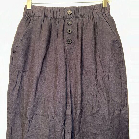 LOFT Outlet Women’s Dark Gray Linen Blend Pants Size Small Petite - Picture 3 of 11
